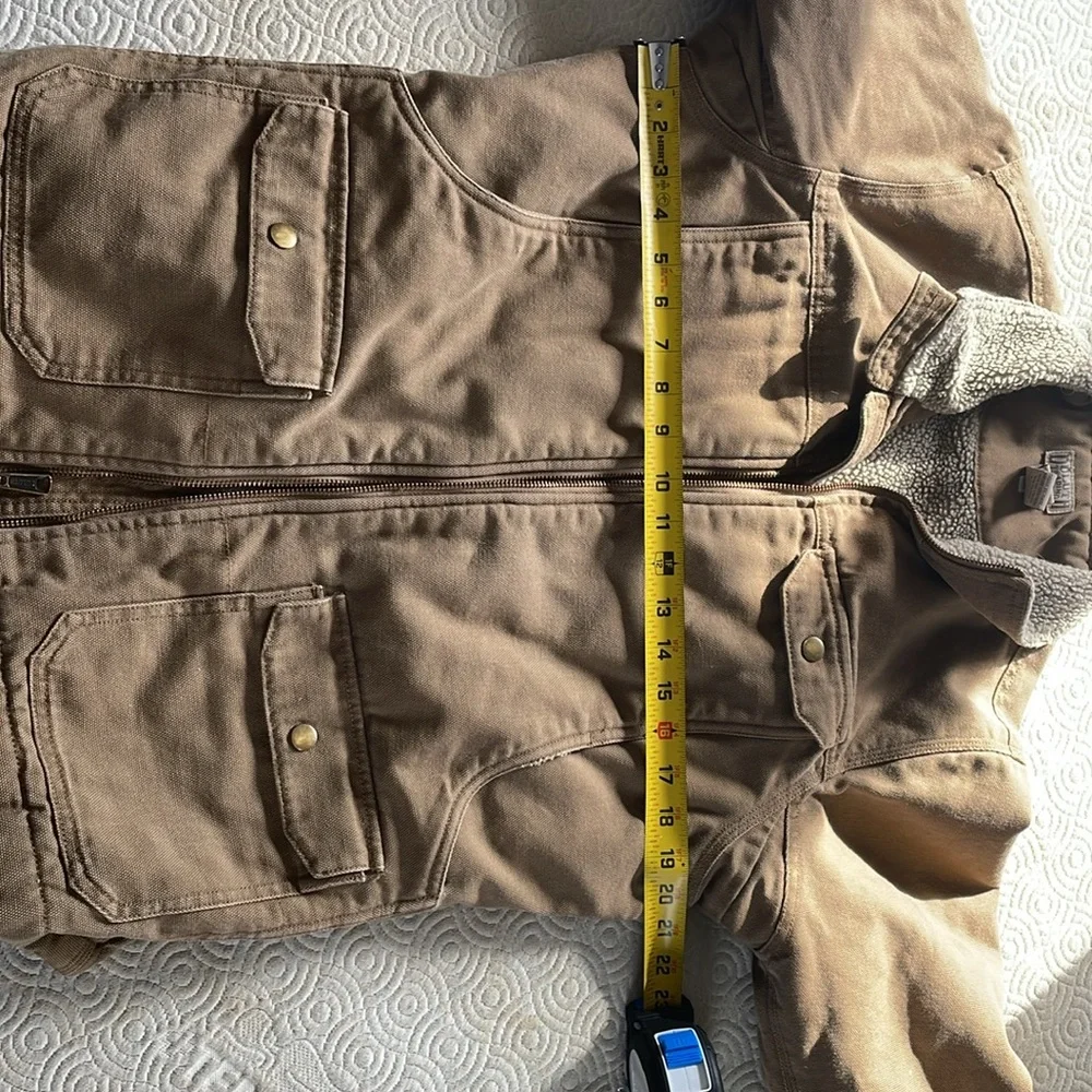 Duluth Trading Co Women’s Tan Firehose Sherpa Lined Jacket - Picture 10 of 10